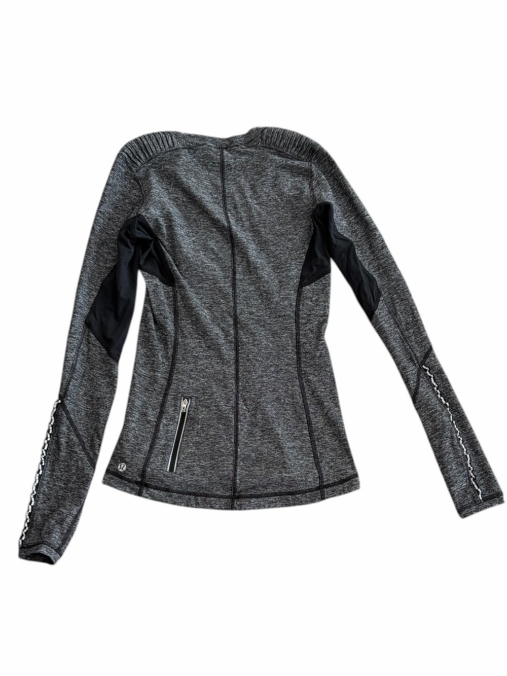 lululemon athletica star runner long sleeve heathered black - size small - Picture 5 of 6